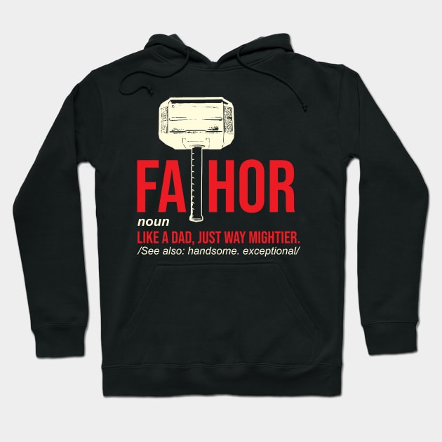 FaThor Gift for Fathers day Hoodie by Tint Valley